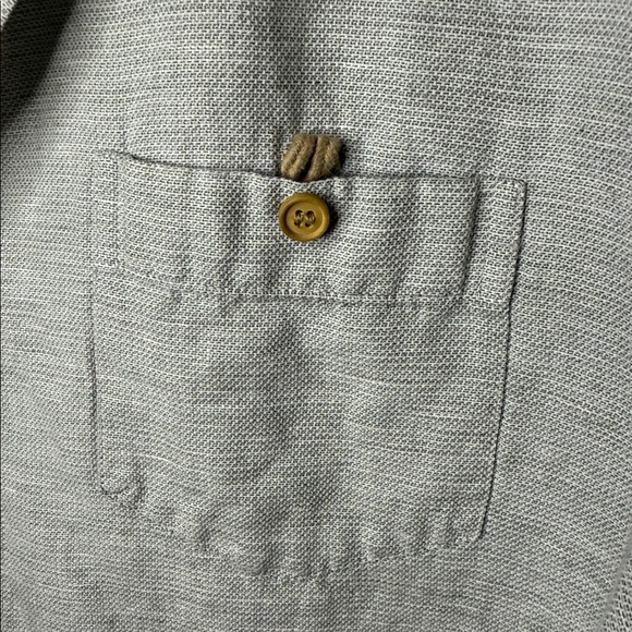 Murano Baird McNutt Light Gray Linen Shirt - Picture 3 of 7